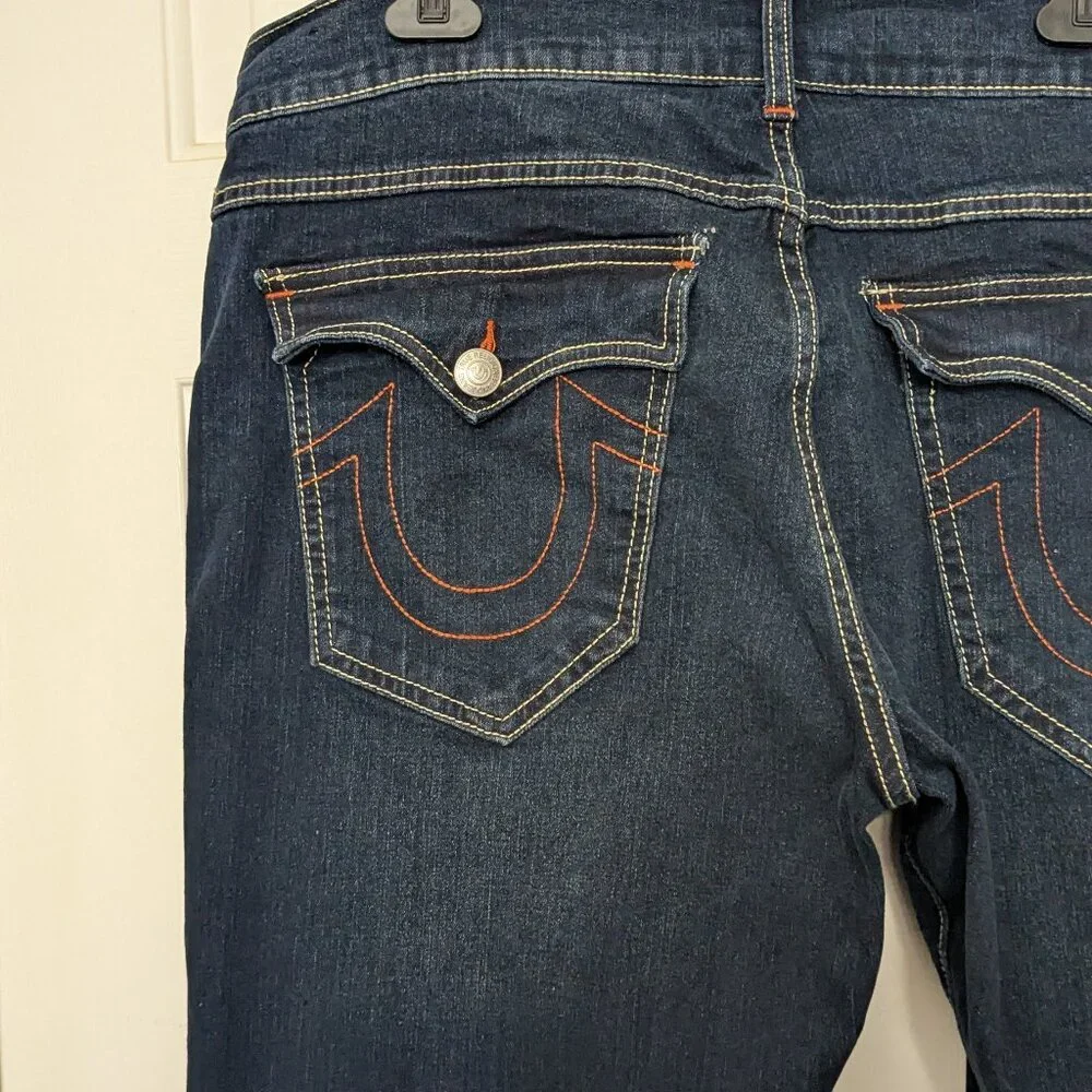 True Religion Men's Geno Relaxe Slim Jeans Size 36 Blue .